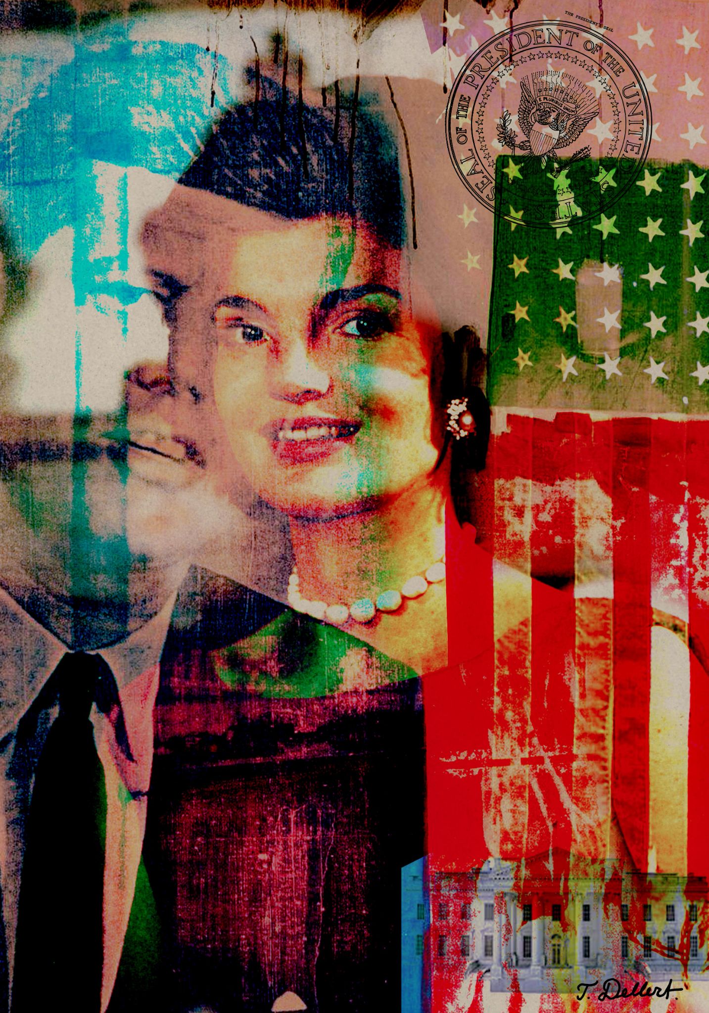 Small First Lady Jackie and Rauschenberg
